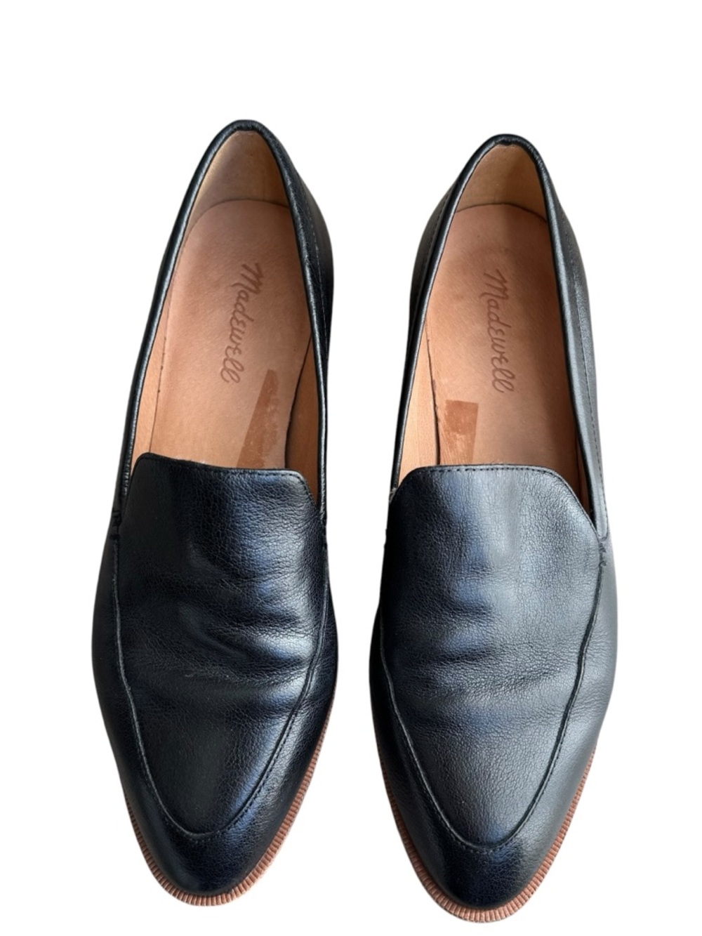 Madewell - Black Leather Slip On Loafers Sz 8 - Picture 3 of 11